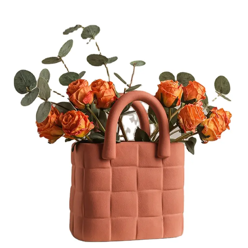 Garden Indoor Kleine Glasur Tasche Form Dekorative Tisch Kaktus Sukkulente Keramik Blume Blumentopf Pflanz gefäße