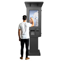 32 "l'intense luminosité noire extérieure IP65 imperméabilisent le kiosque de paiement d'ordre d'individu d'écran tactile avec le toit