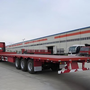 Semirremolque de Plataforma de 2 Ejes para Transporte de Contenedores, Directo de Fábrica, Carga de 40 Toneladas |   Remolque de Carga Pesada para Exportación a Sierra Leona - Product Image 2