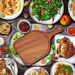 16-inch End hạt butcher khối joyhome tự nhiên đau khổ Anh Đào rãnh fiberwooden đau khổ giường gỗ tếch ô liu đồ dùng nhà bếp - Product Image 3