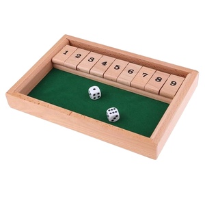 Juego de 2 Dados para <span class=keywords><strong>Pub</strong></span>, Juego de Vino, Juego de Madera para Cerrar la Caja, Juego de Mesa de Madera con 9 Dados - Product Image 4