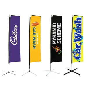 free custom cheap outdoor block flag supplier advertising block flags and banner