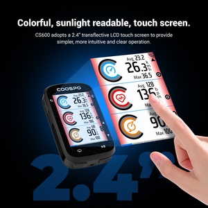 COOSPO CS600 ANT + Compteur de vitesse pour vélo à écran tactile Carte Navigation <span class=keywords><strong>GPS</strong></span> Ordinateur de vélo Snyc avec APP - Product Image 2