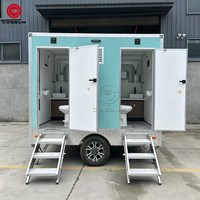 Toilettes mobiles de luxe Cogsun pour l'extérieur, salle de bain portable, remorque pour le camping