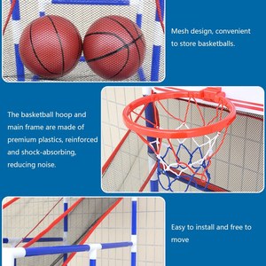Juego de baloncesto Arcade para interior/exterior, aro de baloncesto de un solo <span class=keywords><strong>tiro</strong></span> con 2 pelotas de baloncesto inflador para niños - Product Image 2