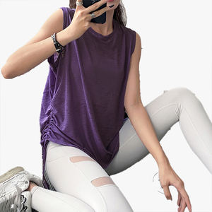 Débardeur de sport sans manches pour femme, style estival fin, ample, cache-graisse, pour la course, l'entraînement, le yoga, séchage rapide - Product Image 5