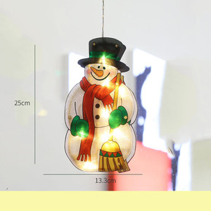Décorations de fenêtre de Noël, ornements lumineux de Noël, Père Noël, arbre de Noël, bonhomme de neige - Product Image 4