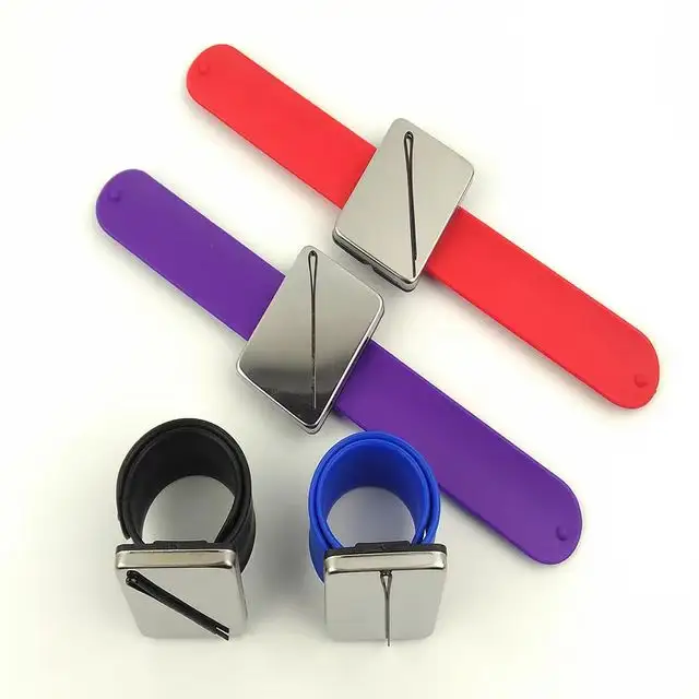 custom logo magnetic silicone wristband Silicone Wrist Strap magnetic Bracelet hairdressing bracelet magnetic
