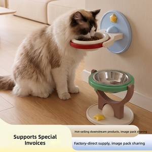 Comederos de Cerámica para Gatos, Selección Criteriosa, Montables en Pared, Diseño Ergonómico que Protege el Cuello, Evita la Formación de Manchas Negras en la Barbilla, para Gatos y Perros - Product Image 2