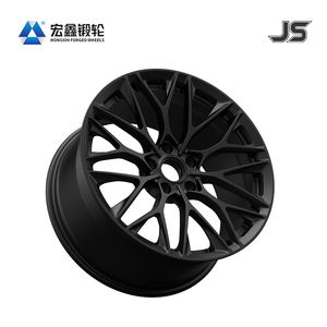 Hongxin Nouvelles Jantes Multi-Rayons en Alliage d'Aluminium Forgé 6061 Noir Mat de 16 à 24 Pouces, Ajustement Universel pour Véhicules de Tourisme - Product Image 1