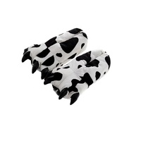 Chaussons d'intérieur en coton pour femmes et hommes, nouveau design tendance, pantoufles plates pour la maison, mules d'automne à motif pattes