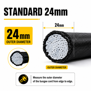Cordon élastique de 24 mm pour slackline, longueur pré-coupée 3m, 6m, 12m, 14m, flexible, pour entraînement sportif. - Product Image 5