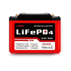 High Performance 12.8V 8Ah Lithium-ionen LiFePO4 Batteries Motorcycle Battery For 53034,12N24-3,YB30CL-B,12N24-3A,ETX20L,52515,etc