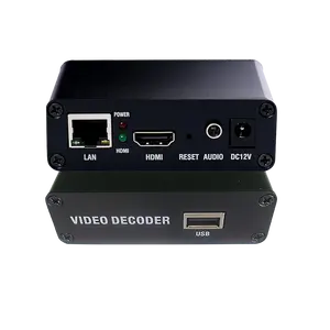 Decodificador de vídeo portátil h.264 h265 ip, transmisión en vivo con USB