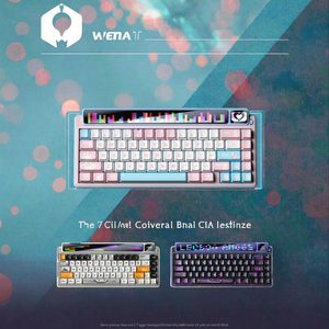 Leobog amg65 cơ khí RGB Backlit eSports Máy tính để bàn chơi Game bàn phím thông minh màn hình không dây cho ba-chế độ tùy chỉnh - Product Image 3