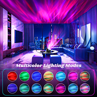Projecteur d'Étoiles Intelligent LED Aurore, Veilleuse Rotative à 360°, Design Planétarium Moderne avec Corps en ABS pour Décoration de Chambre et Cadeau pour Enfants