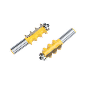 <span class=keywords><strong>Flauta</strong></span> de cuentas triples, juego de brocas para moldura de muebles de 2 bits, vástago de 1/2 pulgadas - Product Image 3