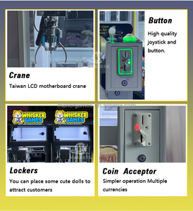 Maker Metalen Kast <span class=keywords><strong>Mega</strong></span> Mini Klauw Kraan Machine Kinderen Favoriete Speelgoed Capsules Automaat Factuur Acceptatietoken - Product Image 4