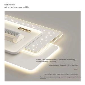 Nhà Máy Bán Buôn trong nhà phòng ngủ hiện đại phòng khách văn phòng Kim loại + Acrylic điều khiển từ xa không Cánh LED quạt trần với ánh sáng - Product Image 6