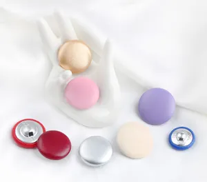 Garment Accessories Colorful Aluminum Metal Shank Button Fabric Cover Button For Women Clothing