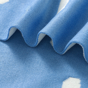 Couverture pour bébé <span class=keywords><strong>en</strong></span> bambou, motif cœur adorable, tricot jacquard, 70*90cm - Product Image 4