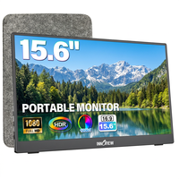 Monitor Portátil IPS de 15.6 Pulgadas FHD HDR con Baja Luz Azul, Pantalla Externa con Altavoces Integrados para Consola de Juegos Switch, Xbox, PS, Laptop