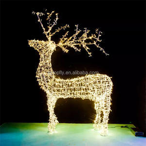Éclairage LED grande taille, Motif de renne, luminaire décoratif de noël, haute luminosité, pour vacances - Product Image 4
