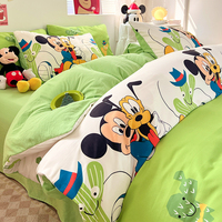 Vente en gros de parures de lit pour enfants imprimées avec des motifs pour enfants, 4 en 1, en coton