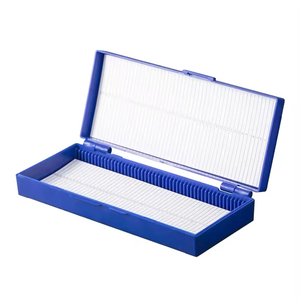 Caja de Almacenamiento para Portaobjetos de Microscopio de Plástico, 25/50/100 Unidades, Organizador de Portaobjetos de Laboratorio con Tapa y Ranuras para Etiquetas, para Uso Científico - Product Image 2