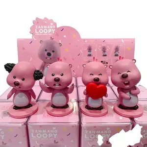 LINDA Pink Loopy Beaver handgemachte Blindbox niedliche Puppe Auto Kuchen Dekoration Gacha-Puppenmaschine