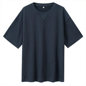 Camiseta de gofres de gran tamaño Camiseta gruesa de poliéster de algodón en blanco para diseños gráficos - Product Image 1