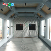 Station de travail Sayok cabine de peinture gonflable automobile tente de peinture de salle de pulvérisation avec prix d'usine
