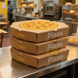 Durable <b>Pizza</b> Packaging <b>Boxes</b> for Takeaway Delivery and Restaurant Use with Grease Resistant Material and Secure Closure - Product Image 1