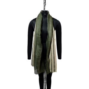 Custom Logo Solid Stripe Linen Stole Scarf Women Latest Digital Design Summer Autumn Spring Collection <b>Low</b> MOQ Adults - Product Image 1