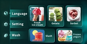 Machine à glace dure commerciale MYHF-6L, 5 programmes, pour gelato, sorbet, slush et yaourt glacé, avec écran tactile de 5 pouces - Product Image 2