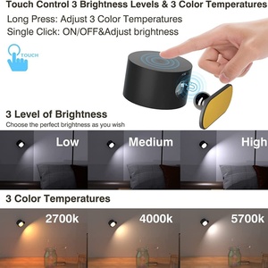RGB LED Indoor <b>Wall</b> Cabinet <b>Light</b> USB Rechargeable Dimmable Magnetic with Touch/<b>Remote</b>/APP <b>Control</b> for Bedroom - Product Image 4