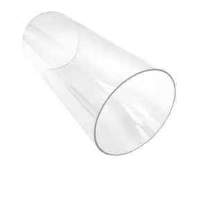 Raccords de surface rigides opaques à haute brillance Tube acrylique translucide de tuyau en plastique de 6 diamètres