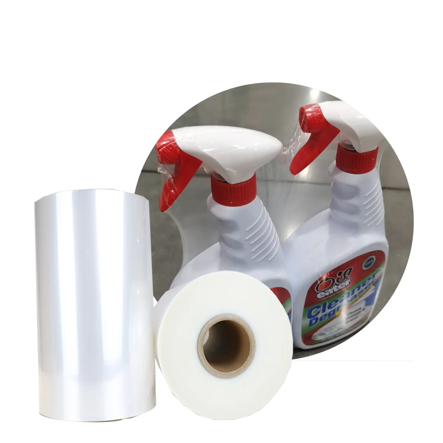 PET POF Film Schrumpf folie Jumbo Rolls Rollen fabrik Plastico De Polio lefina Termo cogible Embalaje Transparente PVC Beverage Soft