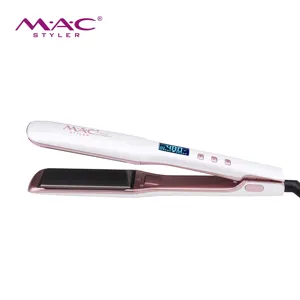 MAC Styler Salon 480F Professional Hair Straighteners Titanium Wide Plate Flat Iron White Pink Color Hair Straightener