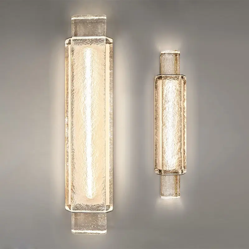 Modern lüks stil yaratıcı kabarcık LED monte duvar lambaları altın rengi kristal cam yatak odası duvar lambası