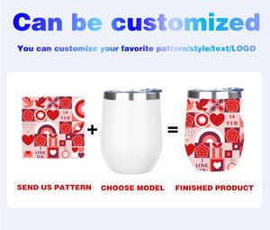 4D stampa One-Stop servizio di regali di <span class=keywords><strong>vino</strong></span> in acciaio inox bicchieri per la stampa di sublimazione regali all'ingrosso per amici sorelle - Product Image 2