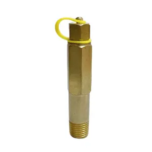 Pressure & Temperature Brass Test Plug EXTENDED LAGG 1/4" NPT
