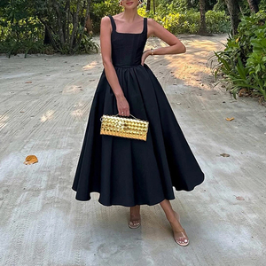 <span class=keywords><strong>Abiti</strong></span> Vintage Francesi all'Ingrosso per Donne, Elegante Vestito a Vita Alta con Orlo Svasato, <span class=keywords><strong>Abiti</strong></span> Casual da Donna - Product Image 1