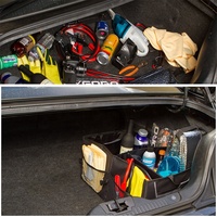 Boîte de rangement pour coffre de voiture pliable portable en polyester durable à compartiments multiples avec une capacité de charge de 5 kg