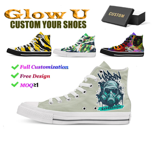 Hàn Quốc Giày Vải Trung Quốc Phong Cách Bờ Biển Không Thấm Nước Chiều Cao Tăng Nền Tảng Oxford Đế Ngoài Denim <span class=keywords><strong>In</strong></span> Giày Tùy Chỉnh Thiết Kế - Product Image 1