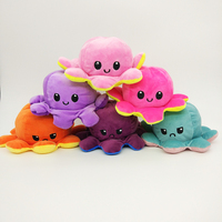 Peluche Poulpe Réversible 20 cm – Jouet en Peluche Octopus à Émotions Changeantes – Vente en Gros Direct Usine