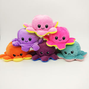 Peluche Polpo Reversibile da 20cm, Giocattolo Economico all'Ingrosso, Animale di Peluche con Espressioni Reversibili - Product Image 3