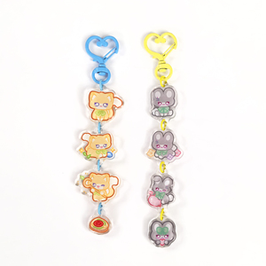 La fabricación hace su propio diseño personalizado Anime encanto llavero epoxi acrílico llavero - Product Image 2