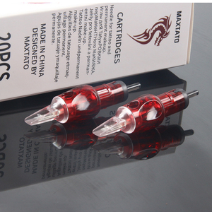 MAXTATO 20 unidades/caja <span class=keywords><strong>Agujas</strong></span> de cartucho para tatuaje rojas 3RL 5RL 7RL 9RL <span class=keywords><strong>5RS</strong></span> 9RS con membrana - Product Image 2