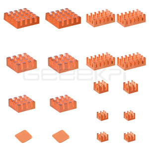 GeeekPi Pure Copper Heatsinks for Raspberry Pi 5/Pi 4B 18 Pieces <b>Pack</b> CPU Heatsink W98 - Product Image 2